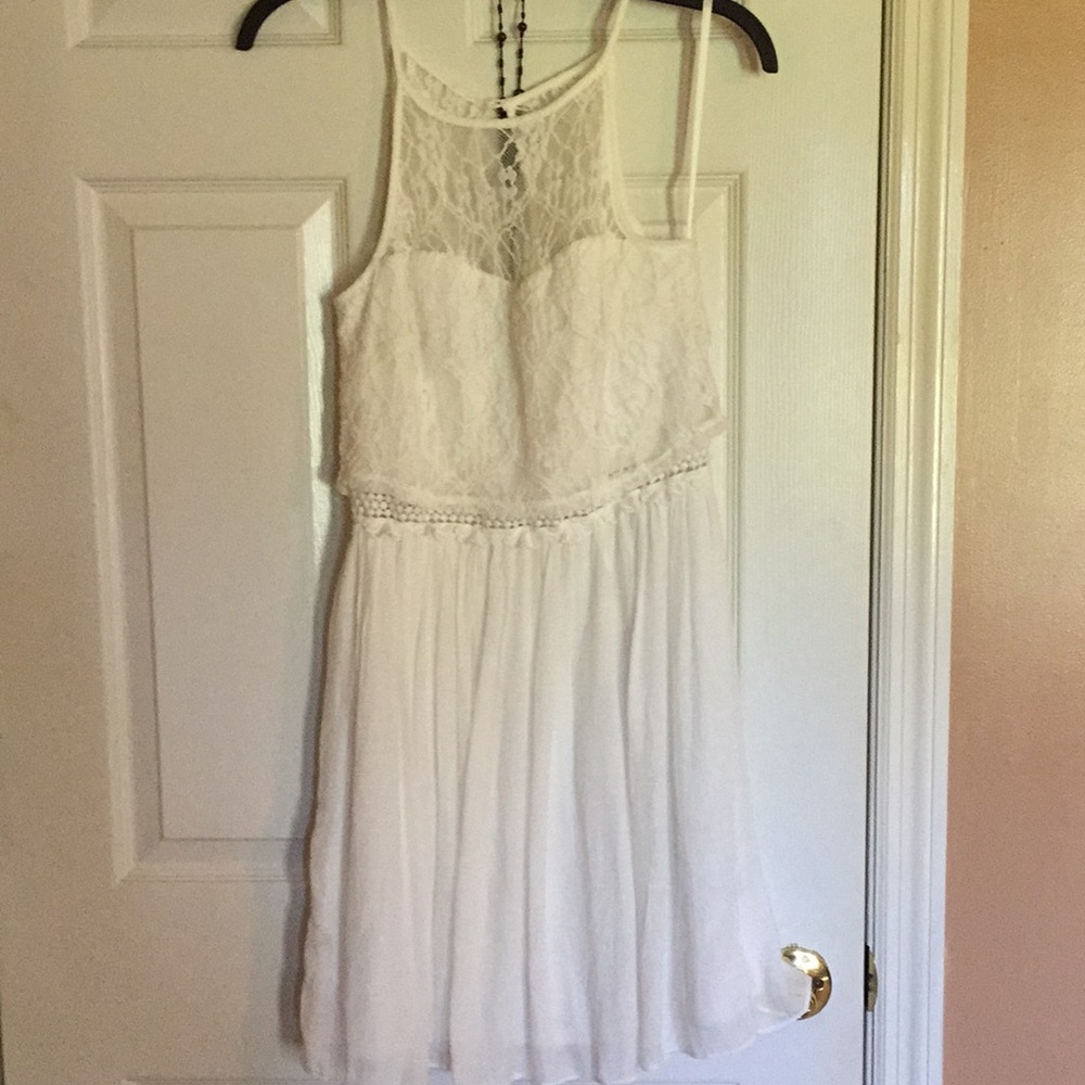 Spaghetti strap white dress junior size small